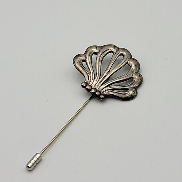 IC James Craig 925 Sterling Silver Williamsburg Stick Pin Scallop Shape 2.75 in - Picture 1 of 7